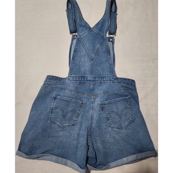 Levi's vintage jean shortalls women's XL waist 36 - Picture 2 of 9